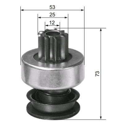 Direkte drevet startmotor